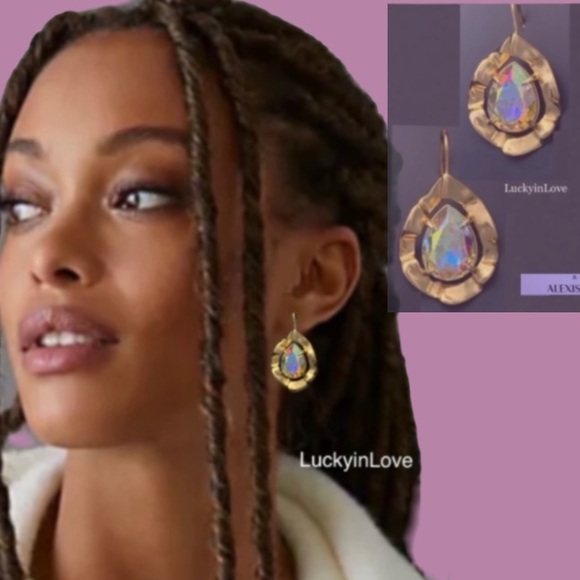 ALEXIS BITTAR • NEW Modern Antiquities Crystal Teardrop Ancient Coin Earrings